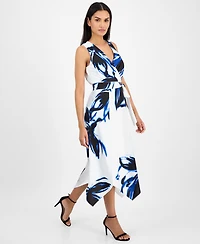 Anne Klein Women's Printed Sleeveless Midi Fit & Flare Dress