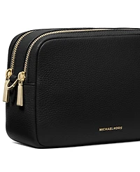 Michael Kors Bryant Medium Leather Double Zip Chain Camera Crossbody