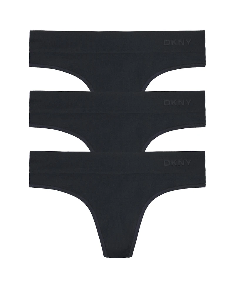 Dkny Women's Seamless Litewear Thong Underwear 3 Pack DK5016NP3