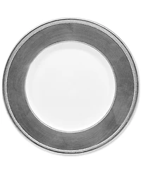 American Atelier Leaf Rim/White Charger Plates, Set of 12