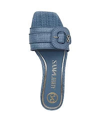Sam and Libby Women's Kandie Buckle Block Heel Slide Sandals