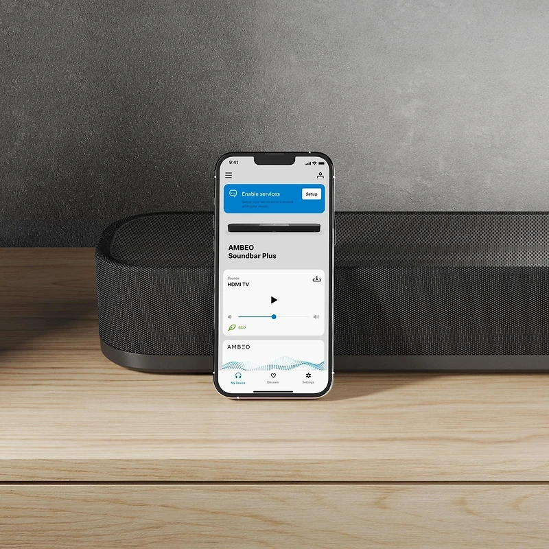 Sennheiser Ambeo Soundbar Plus for Tv and Music with Immersive 3D Surround Sound, Virtual 7.1.4 Speaker Setup, Built-in Dual Subwoofers, Advanced Stre