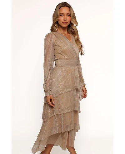 Petal and Pup Women's Cybil Pleated Tiered Midi Dress