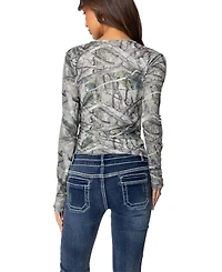 Edikted Womens Camo Babe Top