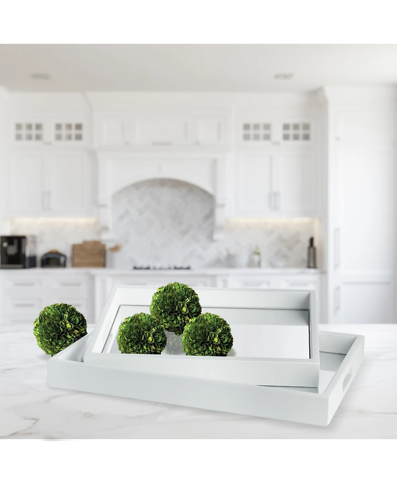 Malibu Mirrored Trays Set of 2