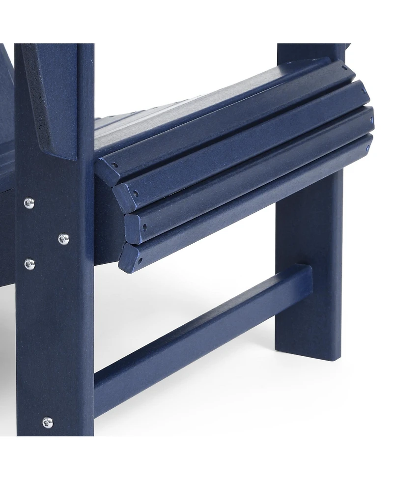 WestinTrends Outdoor Patio Hdpe Adirondack Chairs With Cup Holders (Set of 2)