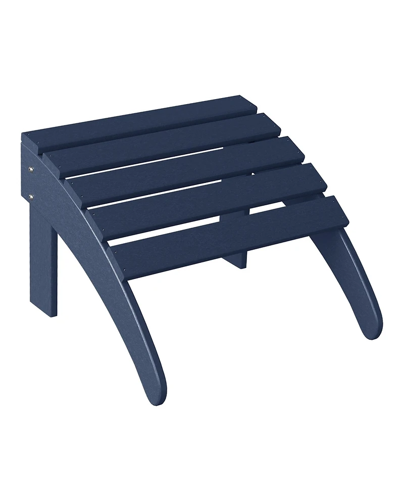 WestinTrends 5-Piece Adirondack Chair with Folding Ottoman and Table Set