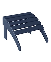 WestinTrends 5-Piece Adirondack Chair with Folding Ottoman and Table Set