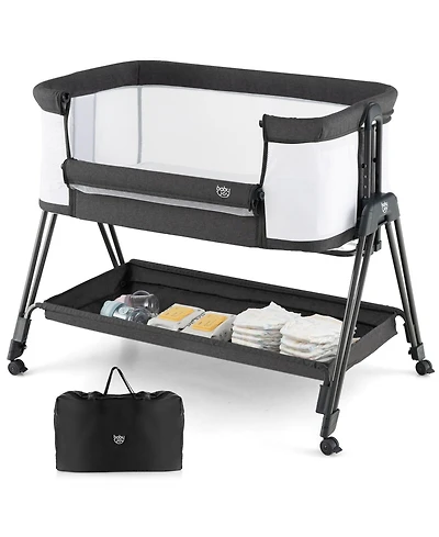 Gouun Boys Portable Bedside Sleeper with 7 Adjustable Heights