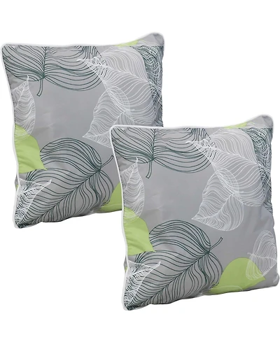 Indoor/Outdoor Square Accent Decorative Throw Pillows for Patio or Living Room Furniture - 16" 2pc