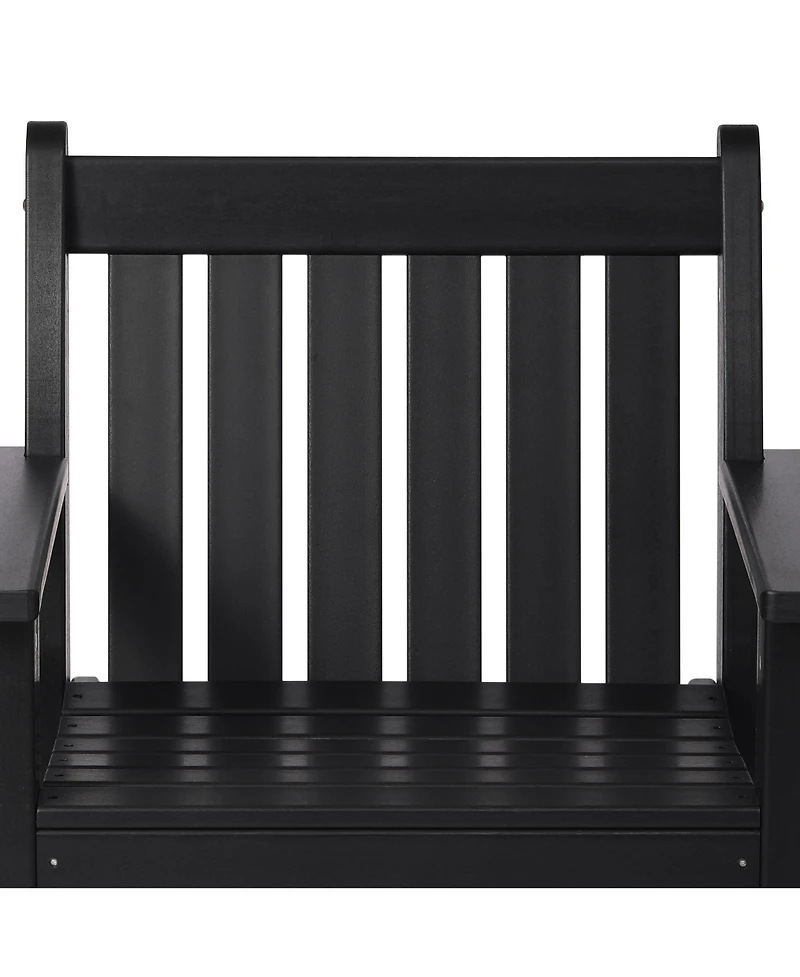 WestinTrends 5-Piece Hdpe Outdoor Patio Chair and Square Table Dining Set