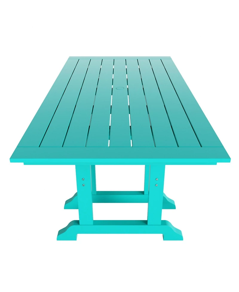 WestinTrends 7-Piece Hdpe Outdoor Dining Patio Table and Chairs Set