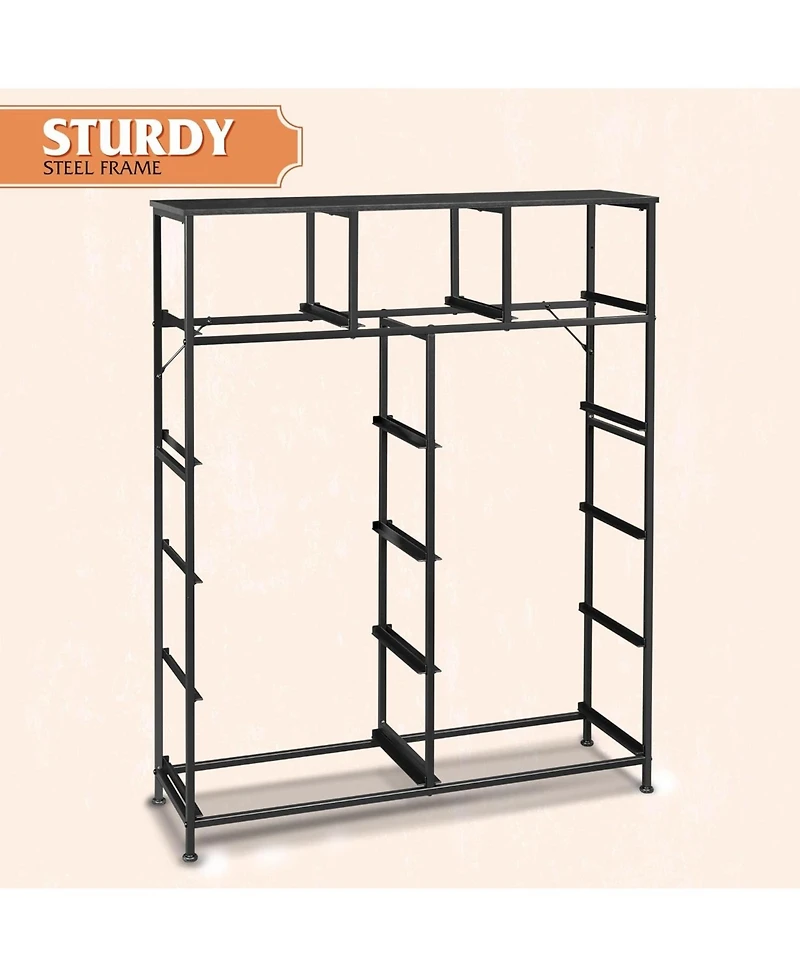 Wlive 11-Drawer Dresser Fabric Storage Tower for Bedroom Hallway Closets Tall Chest Organizer Unit with Bins Steel Frame Wood Top Easy Pull Han