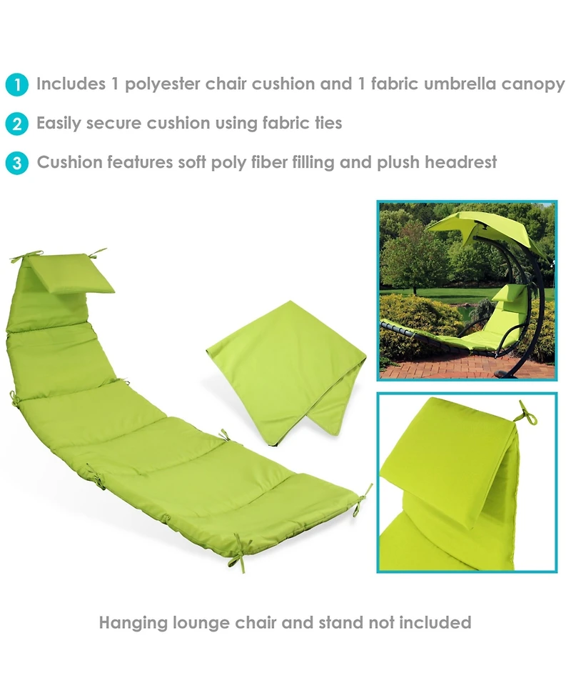 Replacement Cushion and Umbrella Fabric for Outdoor Hanging Lounge Chair