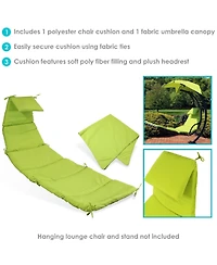 Replacement Cushion and Umbrella Fabric for Outdoor Hanging Lounge Chair