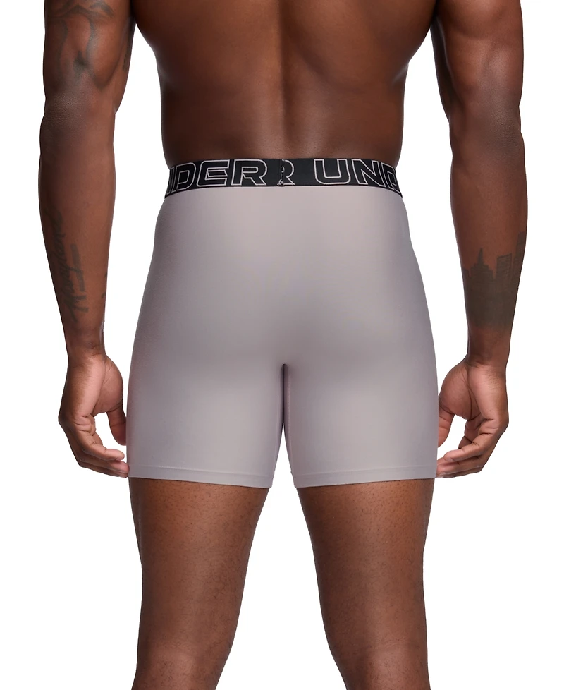 Under Armour Men's 3-Pack Performance Tech Solid 6" Boxer Briefs