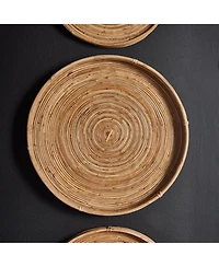 Cane Rattan Round Tray Set of 3