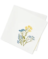Lenox Wildflowers Border Embroidered 19" x 19" Napkin, Set of 4