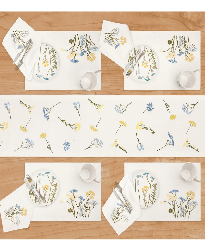 Lenox Wildflowers Border Embroidered Placemat, 13" x 19"