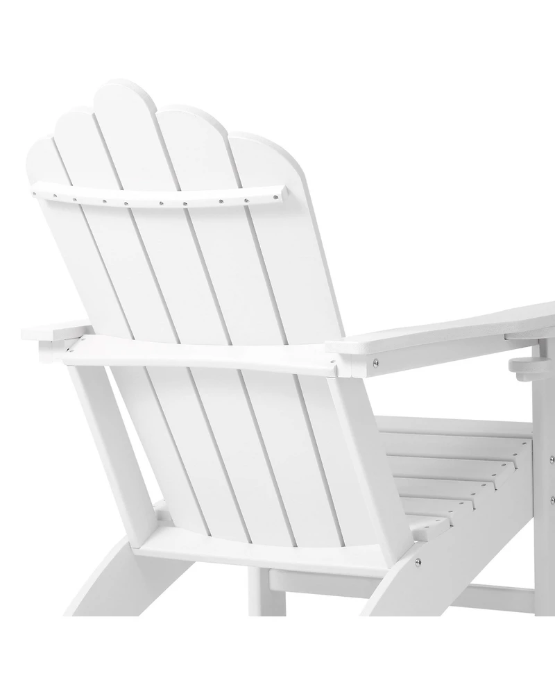 WestinTrends Outdoor Patio Hdpe Adirondack Chair With Cup Holder