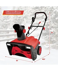 Mecale 20 Inch 120V 15Amp Electric Snow Thrower with 180° Rotatable Chute