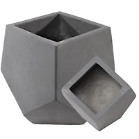 Outdoor Square-Top Lightweight Cement Planters - 2pk - Moondust
