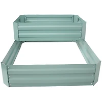 2-Tier Galvanized Steel Raised Garden Bed - 17.75" H