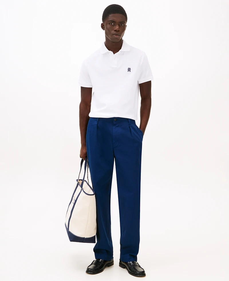 Tommy Hilfiger Men's Short Sleeve Monogram Logo Polo Shirt