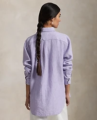 Polo Ralph Lauren Women's Classic-Fit Striped 100% Linen Shirt