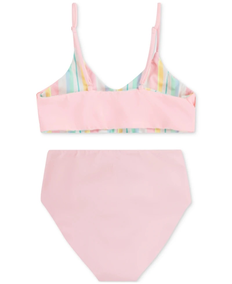Hurley Big Girls 2-Pc. Reversible Triangle Bikini Top & Bottoms Set