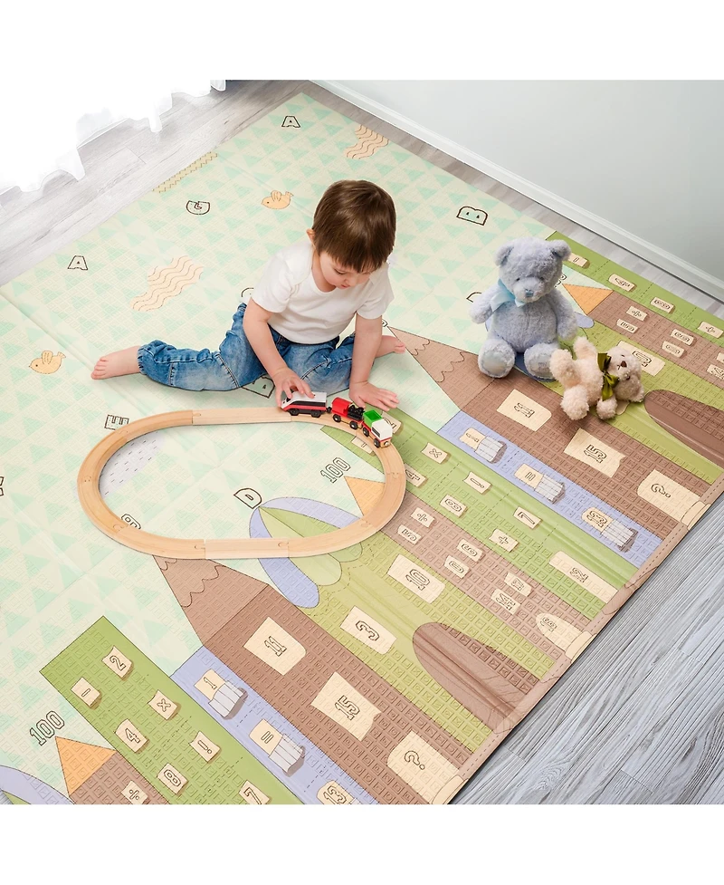 Sorbus (78" x 70") Foldable Play Mats with Travel Bag - for Babies, Toddlers, and Kids Playtime & Tummy Time