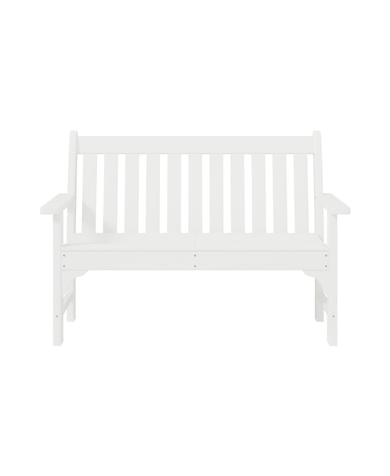 WestinTrends 3-Piece Hdpe Outdoor Patio Furniture Couch and Coffee Table Set