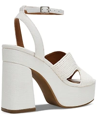 Dv Dolce Vita Women's Waylan Raffia Platform Crossband Dress Sandals