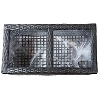 2-Section Rectangle Polyrattan Indoor Planters - 21.5" W x 11.5" D 9.25" H 2-Pack