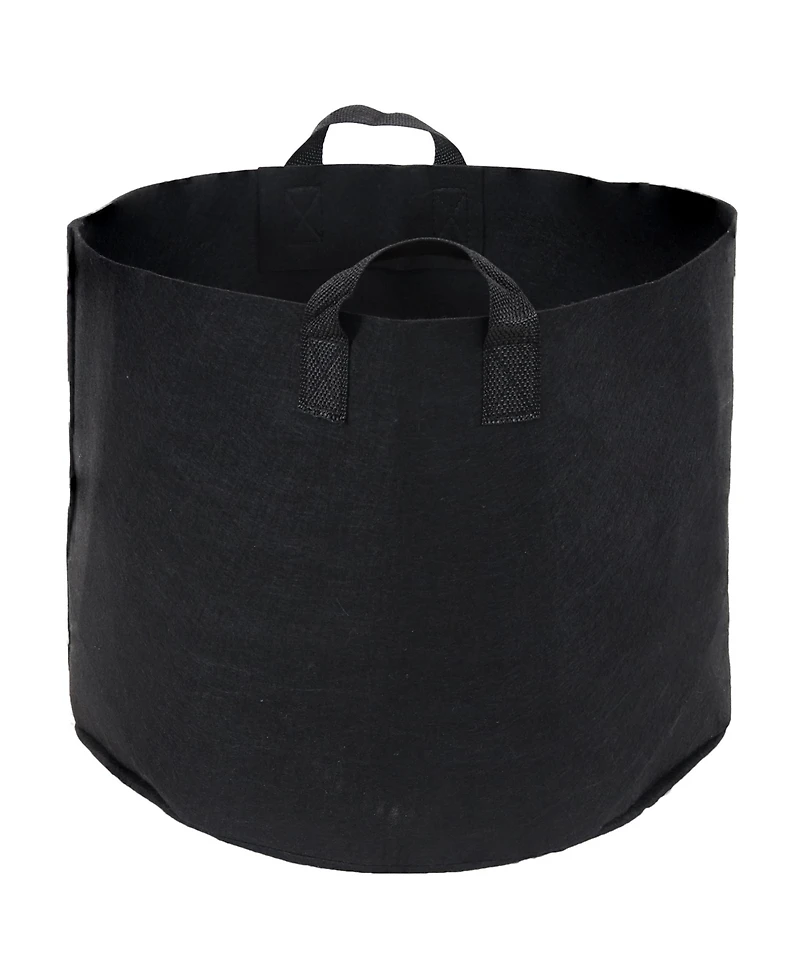Garden Grow Bag with Handles Non-Woven Polypropylene Fabric, Black