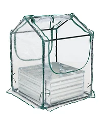 Steel Raised Garden Bed with Pvc Greenhouse Cover - Clear