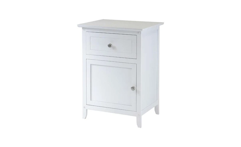 Bedroom Bedside Table – 1-Drawer Nightstand with Storage Shelf, Compact End Table for Home Use