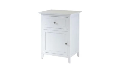 Bedroom Bedside Table – 1-Drawer Nightstand with Storage Shelf, Compact End Table for Home Use