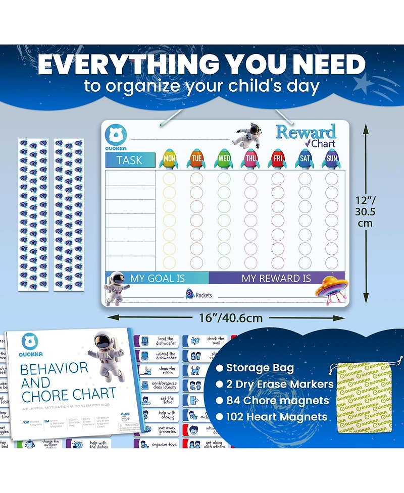 Quokka Reward Magnetic Behavior Chore Chart for Kids at Home