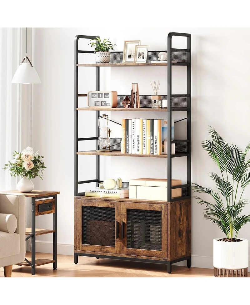 gaomon Industrial Bookshelf with Storage