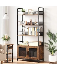 gaomon Industrial Bookshelf with Storage