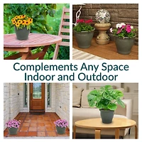 Studio Outdoor/Indoor High-Fired Glazed Uv- and Frost-Resistant Ceramic Planters with Drainage Holes