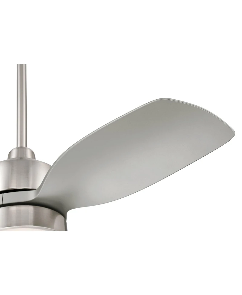 Casa Vieja 36" Verdin Modern Indoor Outdoor Ceiling Fan 3 Blade Led Light Remote Control Brushed Nickel Finish Bedroom Damp Rated