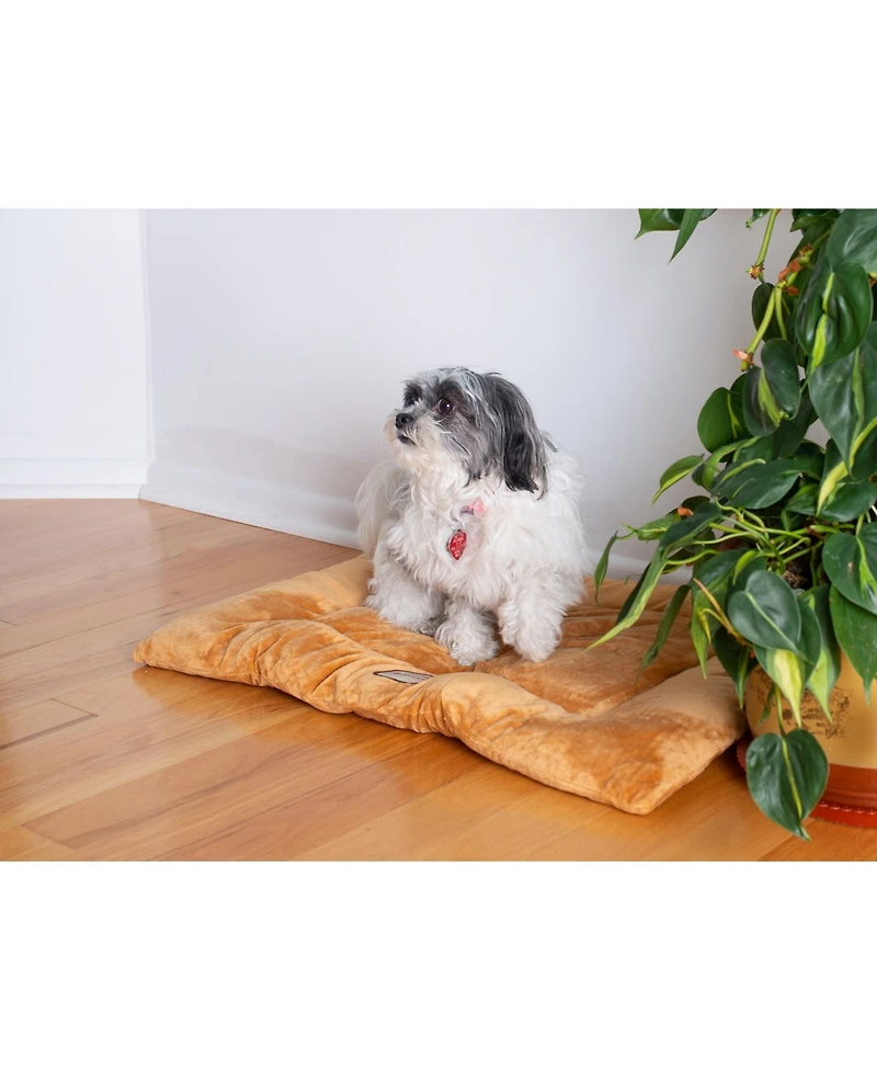 Armarkat M01CZS-m Medium Pet Bed Mat , Dog Crate Soft Pad With Poly Fill Cushion,Earth Brown