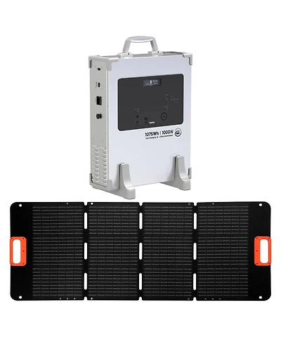 Mondawe 1000W Portable Power Station with 200W Solar Panel