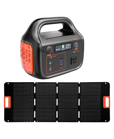 Mondawe 300W Portable Power Station with 100W Solar Panel