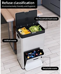 gaomon 56L / 14.8 Gal Stainless Steel Kitchen Trash Can