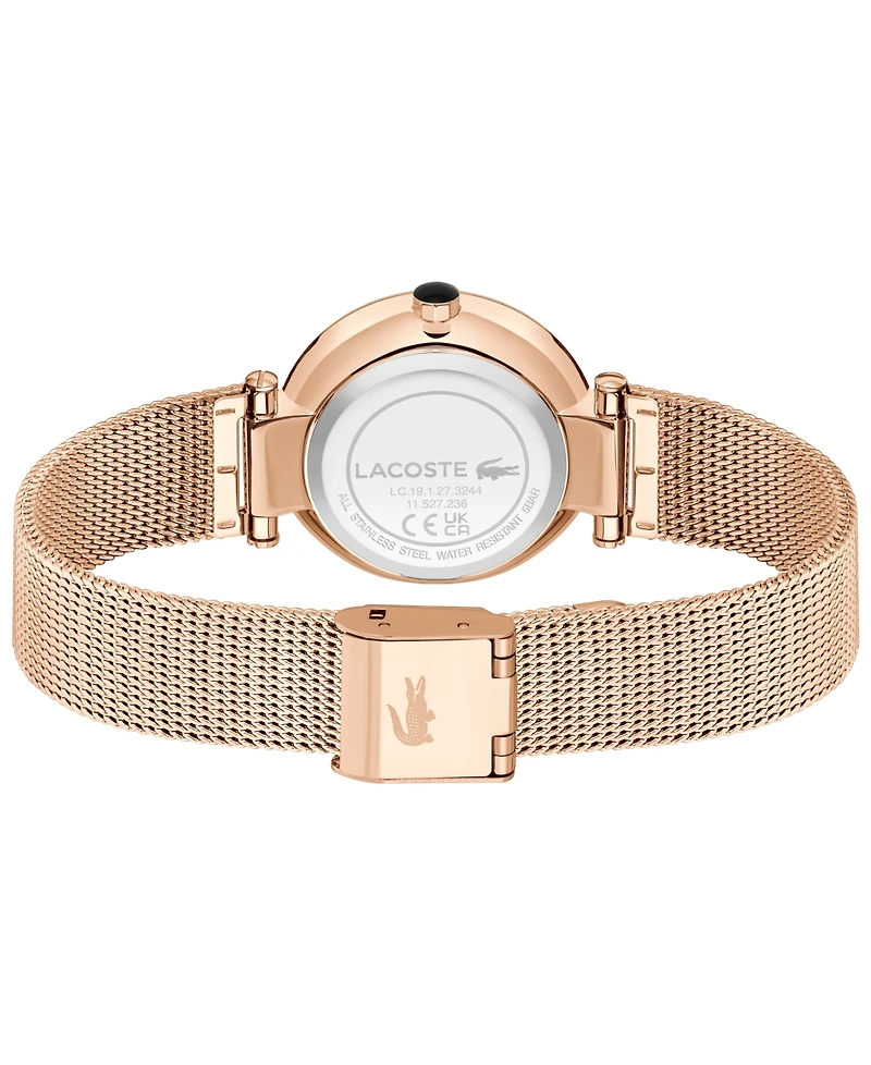 Lacoste Women's Orba Carnation Gold Stainless Steel Mesh Bracelet Watch, 30mm