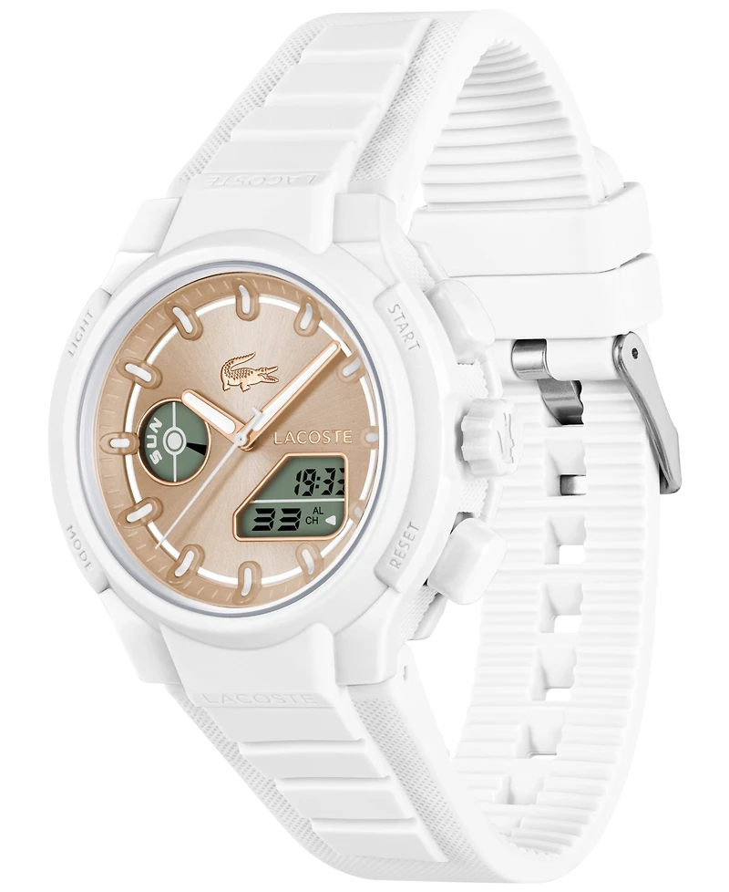 Lacoste Women's LC33 White Silicone Strap Watch, 40mm
