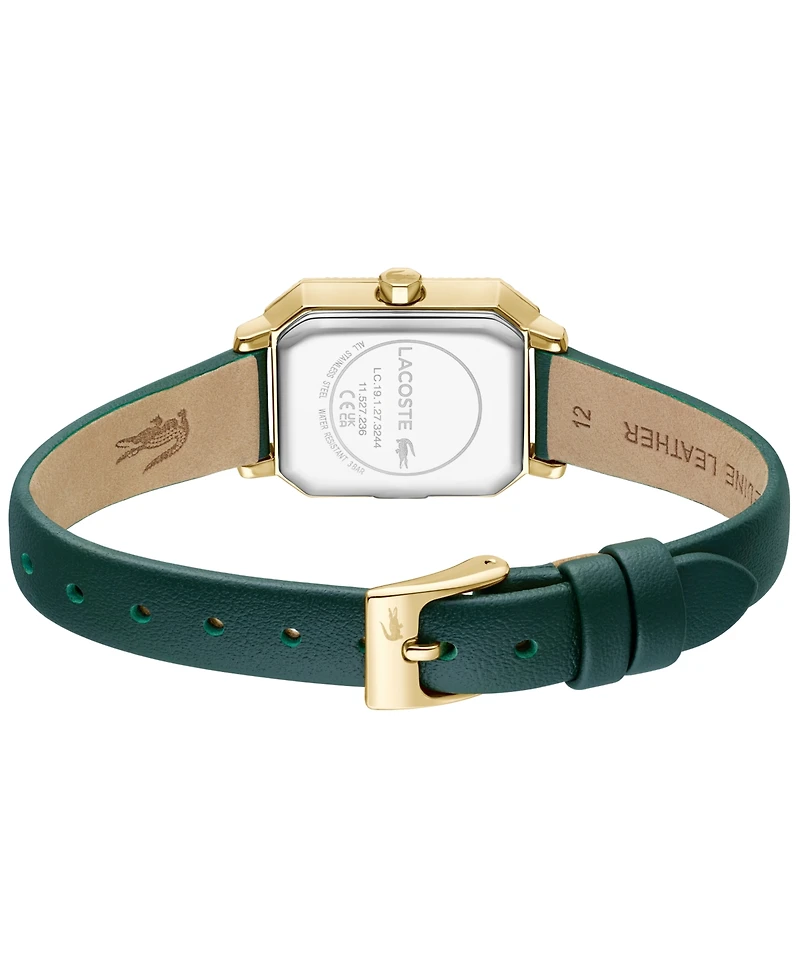 Lacoste Women's Parisienne Green Leather Strap Watch, 28.3 x 20.7mm